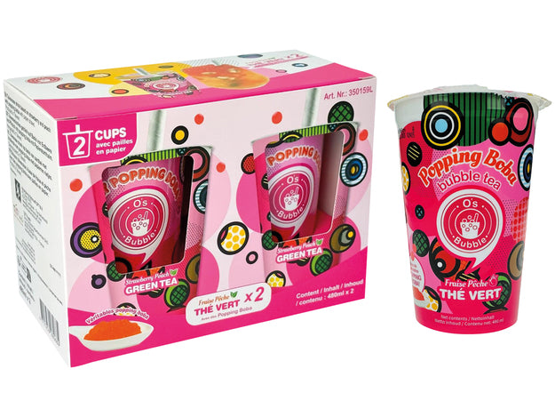 Boba Drinks jagoda / breskev 480ml